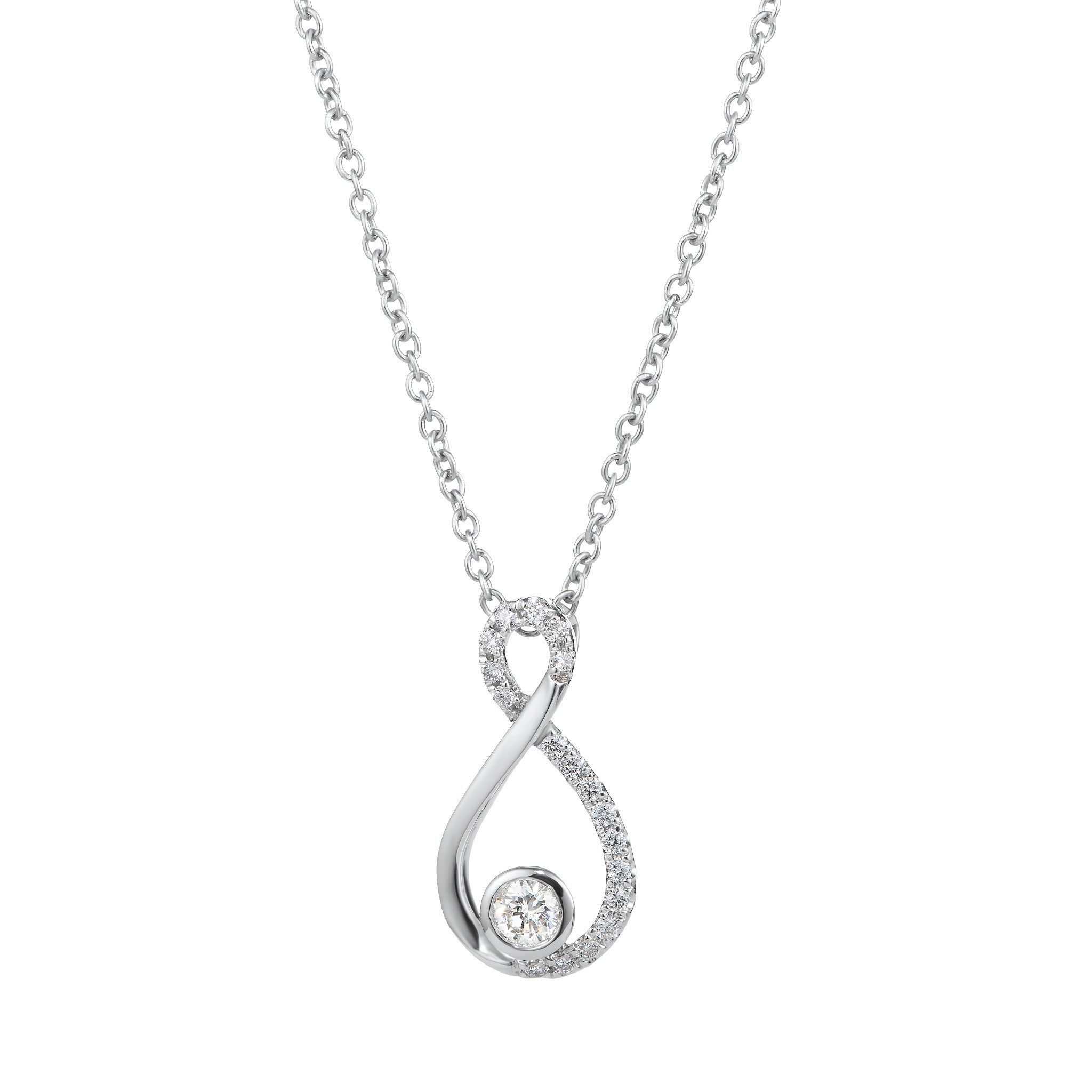 Swirl Diamond Pendant